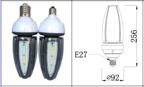 140Lm / Watt IP65 30w Led Corn Light Bulb For Garden Lighting , 100-277 Vac