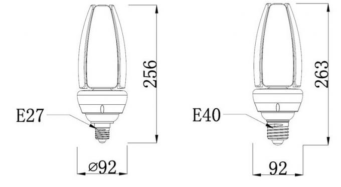 40W IP65 Led Corn Bulb For Canopy Lighting 5 years warranty , 50000 Hours Life Span