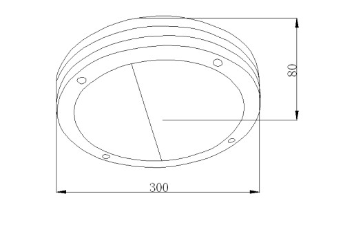 Aluminium Housing Ip65 Bulkhead Light Outdoor Led Ceiling Light Pf