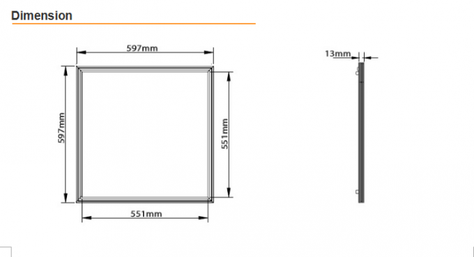 Super Slim Led Recessed Lighting SMD Panel Light 600x600 3000 - 6000K 3200lm