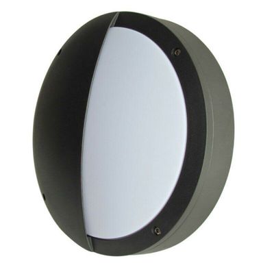 China 20W LED Bulkhead Wall Light Half Cover Black Housing 1600 Lumen For Bathroom supplier