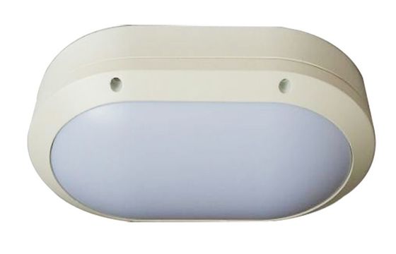 Wall Mounted Oval IP65 White Bulkhead Outdoor Light 10w 800 Lumen High Brightness supplier