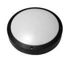 Round Shape Black Housing External Bulkhead Light , 1600 Lumen Bulkhead Wall Light supplier