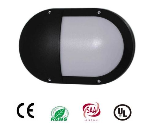 Outside Oval External Bulkhead Lights  Chip Driver 20W Black Housing Half Cover IP65 supplier